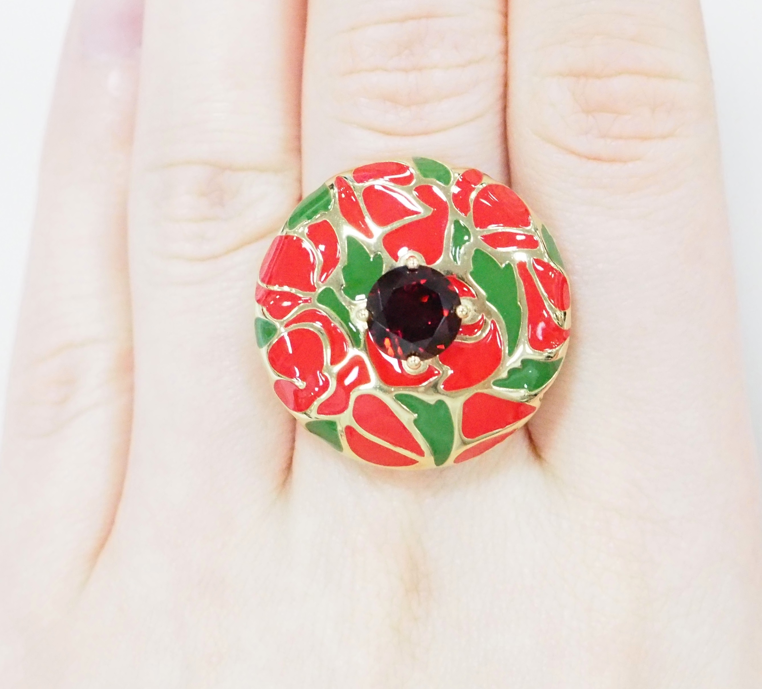 Серебряное кольцо с ситаллом